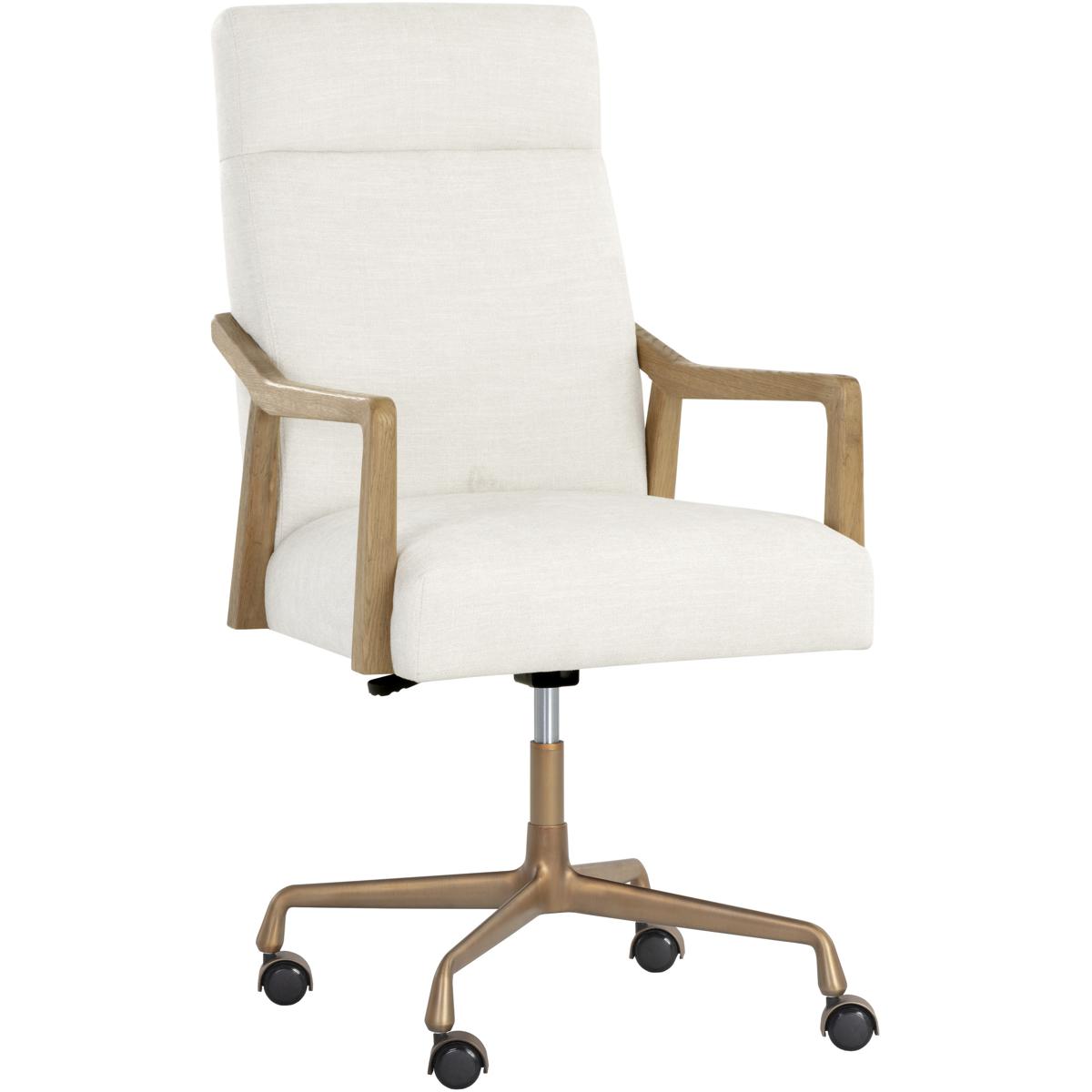 SUNPAN 110543 Collin Natural / Heather Ivory Tweed Office Chair